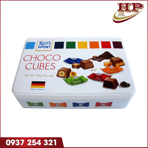 Hộp kim loại đựng bánh chữ nhật